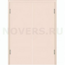 Маятниковая двухстворчатая дверь пластиковая гладкая Kapelli Classic кремовый RAL 9001