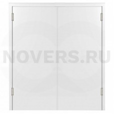 Маятниковая двухстворчатая дверь пластиковая гладкая Kapelli Classic белый
